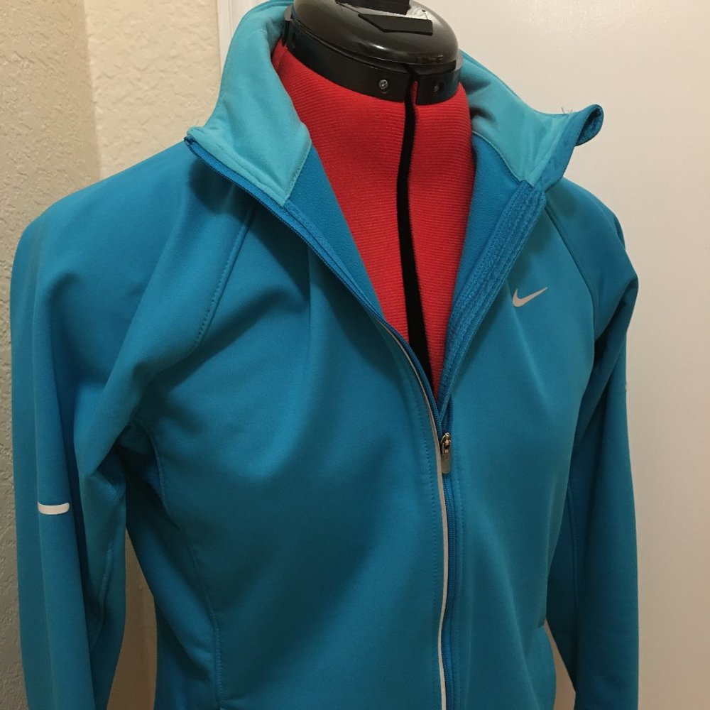 Nike Dri-Fit Turquoise Fleece Lined Full Zip Jacket, Size M